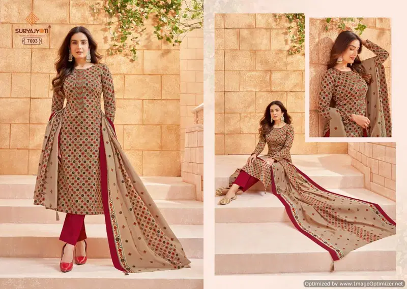Kalki Vol 7 By Suryajyoti Jam Satin Printed Designer Dress Material Wholesale Shop In Surat
